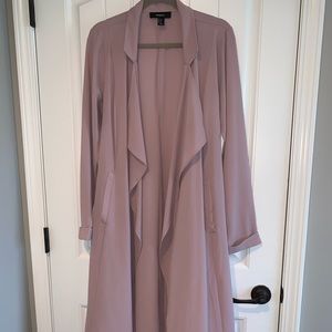 Forever21 long lilac lightweight trench